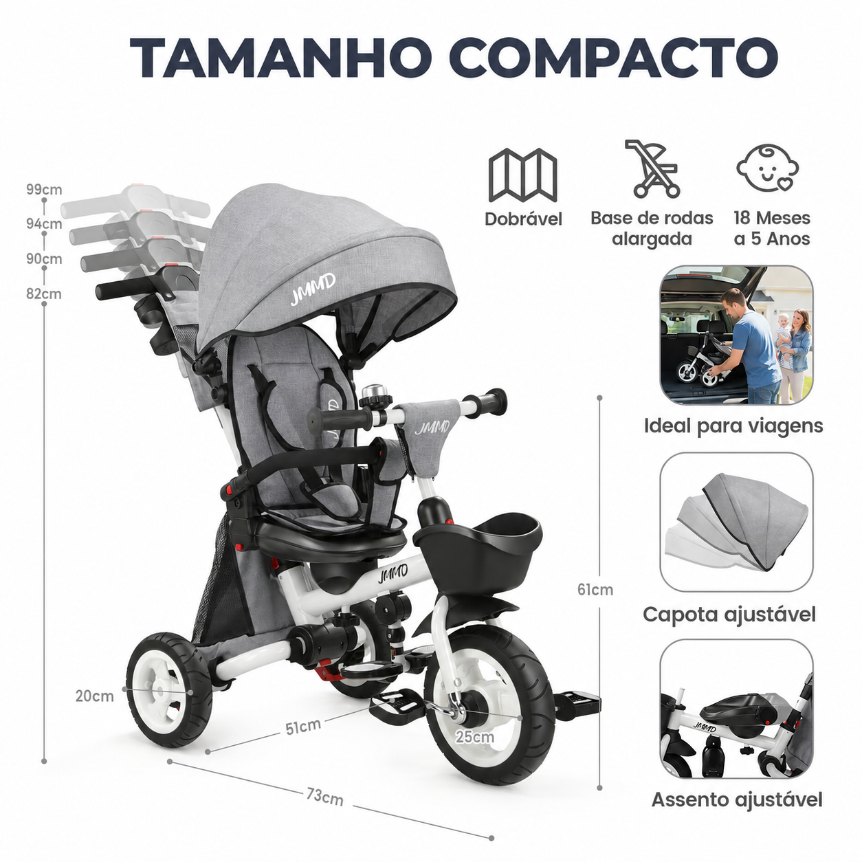 Triciclo Familiar 8 em 1