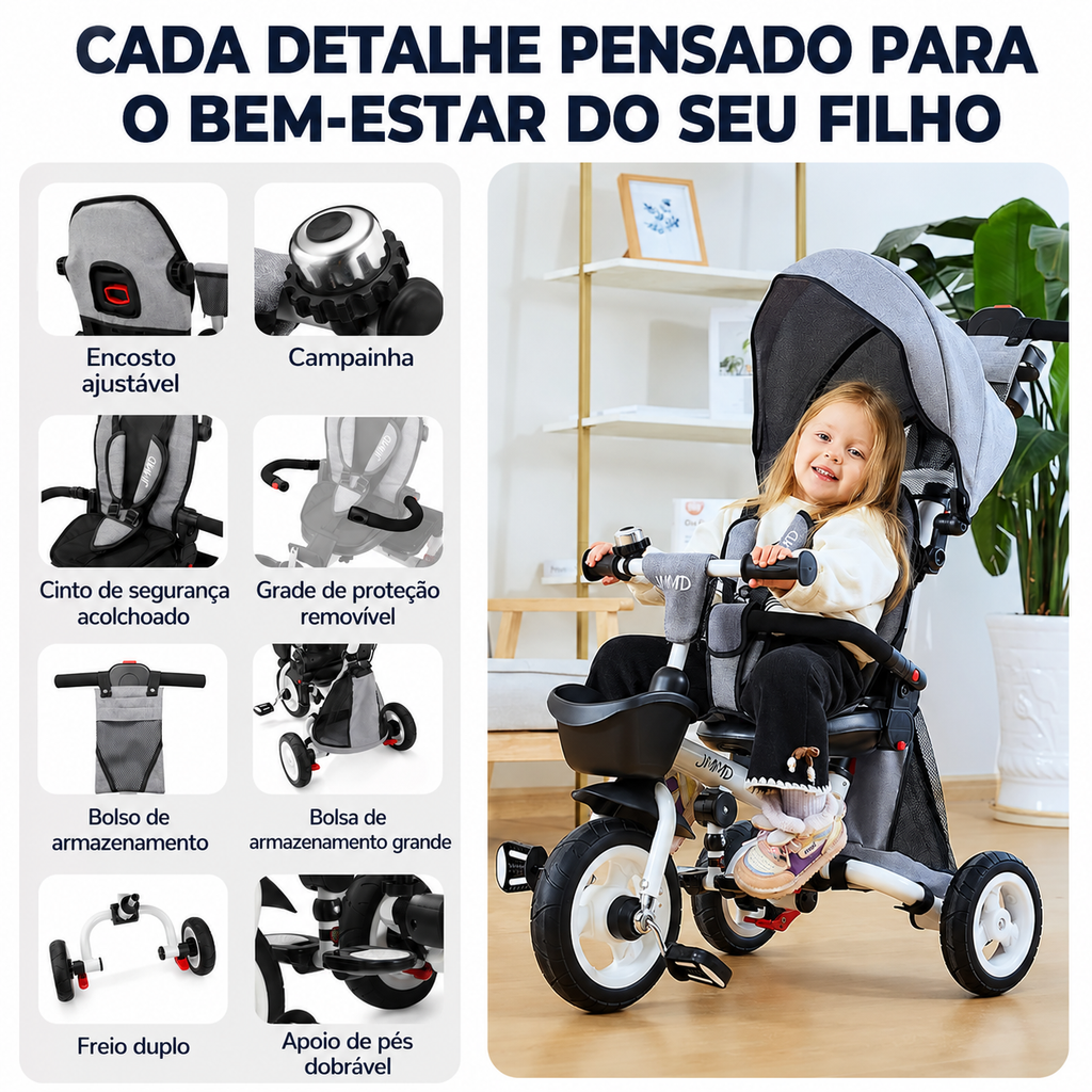 Triciclo Familiar 8 em 1
