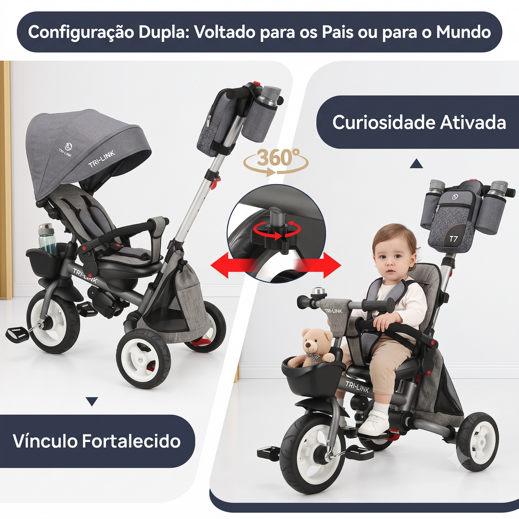 Triciclo Familiar 8 em 1
