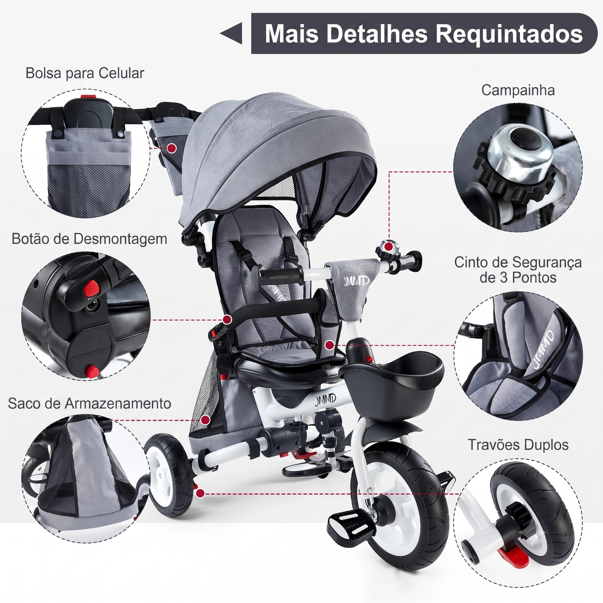 Triciclo Familiar 8 em 1